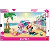 Image de Dino puzzel Minnie Mouse strand 15 stukjes houten frame kinderpuzzel.