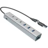 Image de i-tec CAHUBMETAL7 CAHUBMETAL7 USB-hub 4 + 3 poorten USB-A, USB-C USB 3.1 Gen1 5 GBit/s Grijs