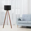 Image de Asir - Vloerlamp - Zwart en Bruin - 140 x 38 cm