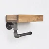 Image de Wc-rolhouder - Stijlvol Zwart & Walnoot Design - 28x16x14cm - Duurzaam Sparrenhout