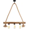 Image de Verlichting - Kroonluchter Houten Lucio - Afmetingen 60x9x60cm - Sfeervolle Houten Verlichting