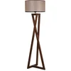 Image de Verlichting - Vloerlamp Walnoot Hout 45x45x149cm - Lourdes Design - Stijlvolle Verlichting voor iedere Woonruimte