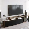 Image de Asir TV-kast - televisiemeubel - okkernoot zwart - 149,8 x 42,9 x 35,3 cm