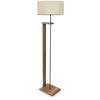 Image de Asir - Houten Vloerlamp - Beige - 21 x 38 x 150 cm