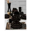 Image de Asir - Keramiek Dinerset - Zwart - 30 Stuks - 26 x 26 cm (L x D)