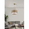 Image de Asir - Kroonluchter - Beige, Crème - METALEN BEHUIZING - 35 x 35 x 25 cm