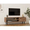 Image de Asir - TV-standaard - Atlantische den - 100% met melamine gecoat spaanplaat - 124 x 34 x 6 cm