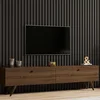 Image de Asir - TV-standaard - Okkernoot - 100% met melamine gecoat spaanplaat - 160 x 40 x 25 cm