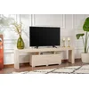 Image de Asir - TV-standaard - Travertijn - 100% met melamine gecoat spaanplaat - 41 x 189 x 13,5 cm