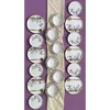 Image de Asir - Dinerset - eetset - servies (24-delig) - Wit, Paars - 30 x 33 x 27