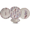 Image de Asir - Dinerset - eetset - servies (24-delig) - Marineblauw, bordeauxrood - 100% PORSELEIN - 32 x 35 x 41 cm