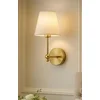 Image de Asir - Wandlamp - Crème, Goud - METALEN BEHUIZING - 25 x 25 x 25 cm