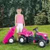 Image de Dolu Eenhoorn Traptractor met Aanhanger - Roze/Zwart - Vanaf 3 jaar