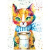 Image de Magnolia legpuzzel Colorful Cat 1000 stukjes multicolor puzzel.