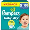 Image de Pampers Baby-Dry luiers - Maat 5+ (12-17kg) - 88 luiers - Unieke extra laag - Absorberende kern - Dubbele beschermrandjes (Tot maat 5+)