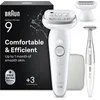 Image de Braun Silk·épil 9 - 9-241 - Wet & Dry Epilator - Met Flexibele Kop voor Gemakkelijke Haarverwijdering - Inclusief Scheerkop, Trimkam en Bikinitrimmer - Zilver