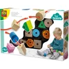 Image de SES Creative - Tiny Talents - Sensory kralen rijgen - Sensorisch speelgoed - Montessori speelgoed - meerdere soorten grove kralen - inclusief koppelsnoer Speelgoed 2 jaar