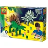 Image de SES Creative   Houten Dino   Glow in the Dark   zonder lijm   inclusief stickers en verf   vanaf 5 jaar