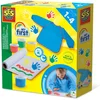 Image de SES Creative - My First - Vingerverf set met Kliederschort - 4 kleuren Vingerverf (4x110ml) met Verfschort en Papier - Goed Uitwasbaar   Glutenvrij   Speelgoed 1 tot 4 jaar