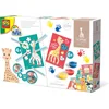 Image de SES Creative - Sophie la Girafe - 2-in-1 - Kleuren en verven - 3 kleuren vingerverf - 5 babymarker stiften - met 10 knutselkaarten - makkelijk uitwasbaar