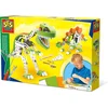 Image de SES - Metaal constructieset Dino - met 3 kleuren foam onderdelen - inclusief boutjes, moertjes, moersleutel en schroevendraaier - knutselen jongens - Dinosaurus Speelgoed
