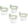 Image de Lékué Airfryer Mini Ovenschaal ø 11 cm - Set 4-delig - Glas - Transparent