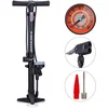 Image de Dunlop Staande Fietspomp Pro uitvoering - Analoge Drukmeter - Dubbele Ventielkop - Zwart
