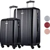 Image de Slazenger Kofferset 2 Delig - Handbagage Trolley en Ruimbagage Koffer (S + M/L) - ABS Hardcase Koffer Set met 360° Wielen - Cijferslot - Zwart