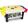 Image de Eddy Toys Bouwblokkentafel 300 Delig - Speeltafel voor Kinderen met Bouwblokken, Opbergruimte en Afneembare Bakken - 48x35x31 cm - Kunststof