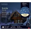 Image de Lumineo - Kerstverlichting - IJspegel - Lichtgordijn - 7,5 meter - 175 LED - zwart snoer - warm wit - voor binnen & buiten