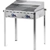 Image de HENDI Green Fire barbecue   2 branders   geëmailleerde gietijzeren bakplaat   11,6 kW   740x615x825 mm