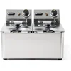 Image de HENDI Dubbele friteuse   roestvrij staal   2x4x L   6000W   uitneembare elementen
