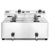 Image de HENDI Dubbele friteuse met aftapkraan   2x8x liter   7000W   roestvast staal