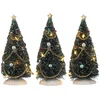 Image de LuVille Kerstdorp Miniatuur Bomen - 3 Stuks - H15 cm - Multikleur