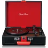 Image de Classic Phono Retro Platenspeler - Vinyl Koffer met Bluetooth - Auto-stop - TT-110BKRD- Zwart Rood