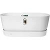 Image de Elho Greenville Terrace Trough met Wielen - Plantenbak met Waterreservoir - 100% Gerecycled Plastic - L78 x B35 x H33.5 cm - Wit