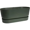 Image de Elho Greenville Terrace Trough met Wielen - Plantenbak met Waterreservoir - 100% Gerecycled Plastic - L78 x B35 x H33.5 cm - Blad groen