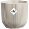 Image de Elho Vibes Fold Rond 18 - Bloempot voor Binnen - 100% Gerecycled Plastic - Ø 18.4 x H 16.8 cm - Linnen wit