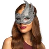 Image de Boland - Masker Rhinestone diva Zilver - Volwassenen - Showgirl - Glitter & Glamour - Sexy - Gemaskerd bal