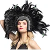 Image de Boland - Hoofdtooi Showgirl Zwart - Één maat - Volwassenen - Vrouwen - Glamour - Carnaval accessoire - Go-go danseres
