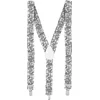 Image de Boland - Bretels Pailletten zilver Zilver - Volwassenen - Unisex - Student - Carnaval accessoire - NYE - Oudjaarsavond