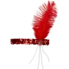 Image de Boland - Hoofdband Flapper rood Rood - Één maat - Volwassenen - Vrouwen - 20's - Roaring Twenties