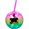 Image de Boland - Beker Discobal met rietje regenboog - Glitter & Glamour - Glamour - 80's