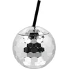 Image de Boland - Beker Discobal met rietje zilver Zilver - Glitter & Glamour - Glamour - 80's - NYE - Oudjaarsavond