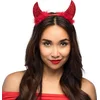 Image de Boland - Diadeem duivelhoorntjes Demoon rood Rood - Één maat - Kinderen en volwassenen - Vrouwen - Duivel - Demoon - Halloween - Cosplay - Themafeest - Carnaval
