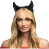 Image de Boland - Diadeem duivelhoorntjes Demoon zwart Zwart - Één maat - Kinderen en volwassenen - Vrouwen - Duivel - Demoon - Halloween - Cosplay - Themafeest - Carnaval