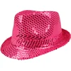 Image de Boland - Hoed Popstar sequins roze Roze - 59 - Volwassenen - Unisex - 80's & 90's - Disco