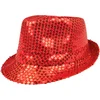 Image de Boland - Hoed Popstar sequins rood Rood - 59 - Volwassenen - Unisex - 80's & 90's - Disco