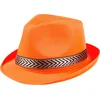 Image de Boland - Hoed Funky neonoranje Oranje,Neon - 59 - Volwassenen - Unisex - Koningsdag - Holland - Supporter