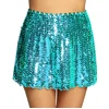 Image de Boland - Minirokje Sequins turquoise - Volwassenen - Niet van toepassing - Festival - Rave - Pailletten - Stretch